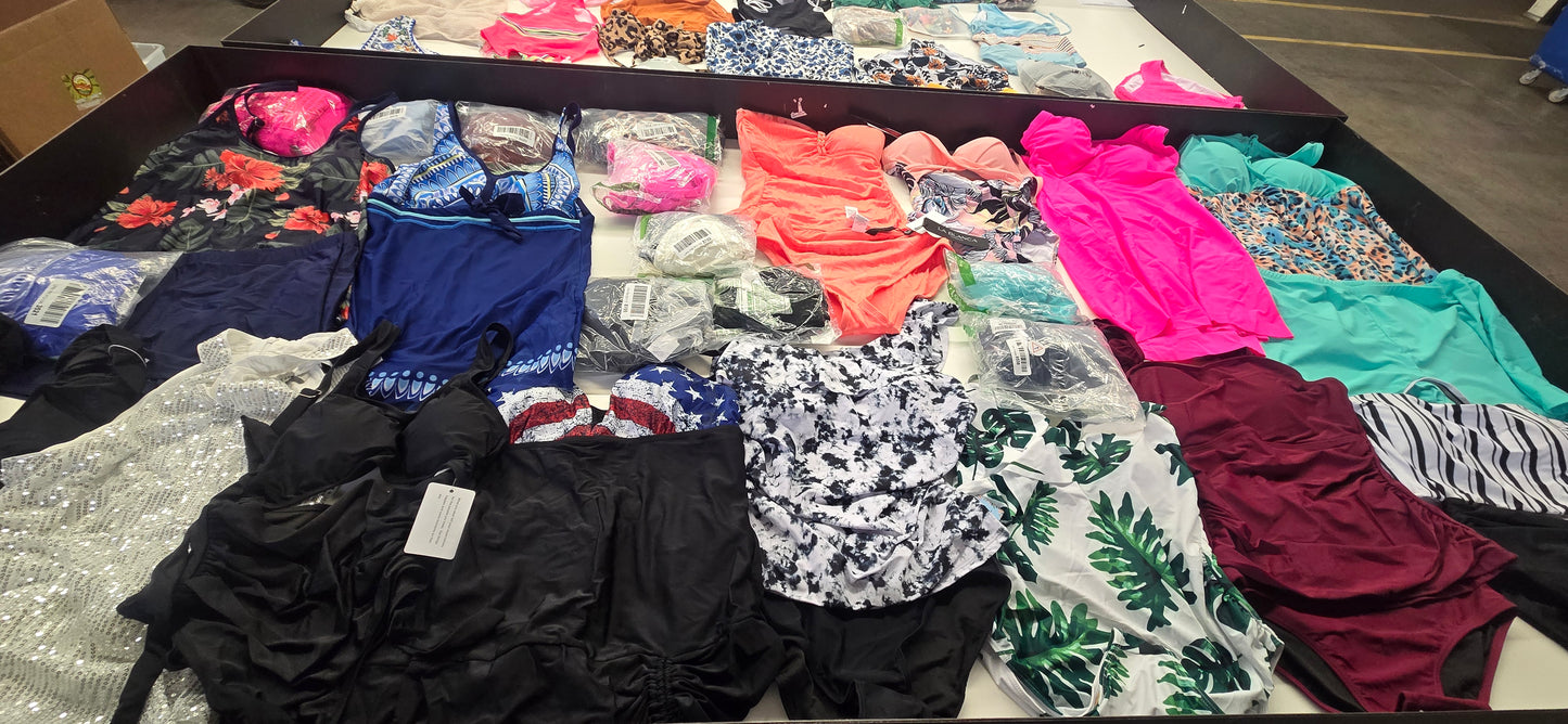 AMZN | Women's Assorted Swimwear Sets | NWT/NIB | SILVER Box | 50 Pieces | Small Boxes #A-1 - #A-22