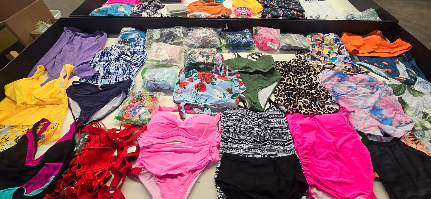 AMZN | Women's Assorted Swimwear Sets | NWT/NIB | SILVER Box | 50 Pieces | Small Boxes #A-1 - #A-22