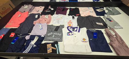 Brands Mix | Assorted Sports Clothing | $50+ MSRP | Shelf Pulls & Returns | 25 Pieces | Small Box #18