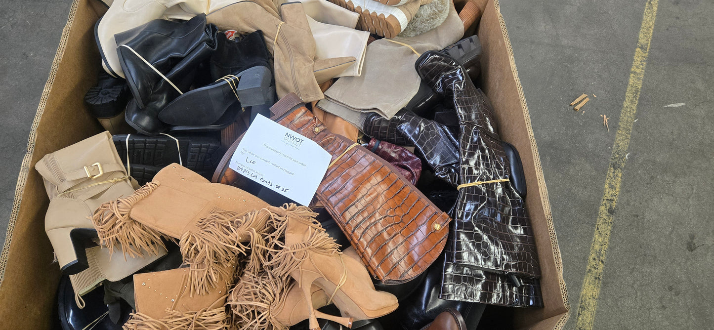 Luxury Fashion Retailer | Women's Assorted Boots | NWOT & Returns | 100 Pieces | Boot Pallets #25