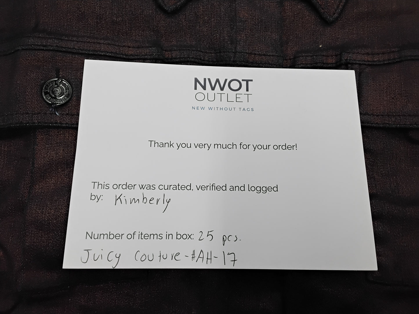 JUICY COUTURE | Women's Assorted Apparel | BRANDED BOX | NWT | 25 Pieces | Small Box #AH-17