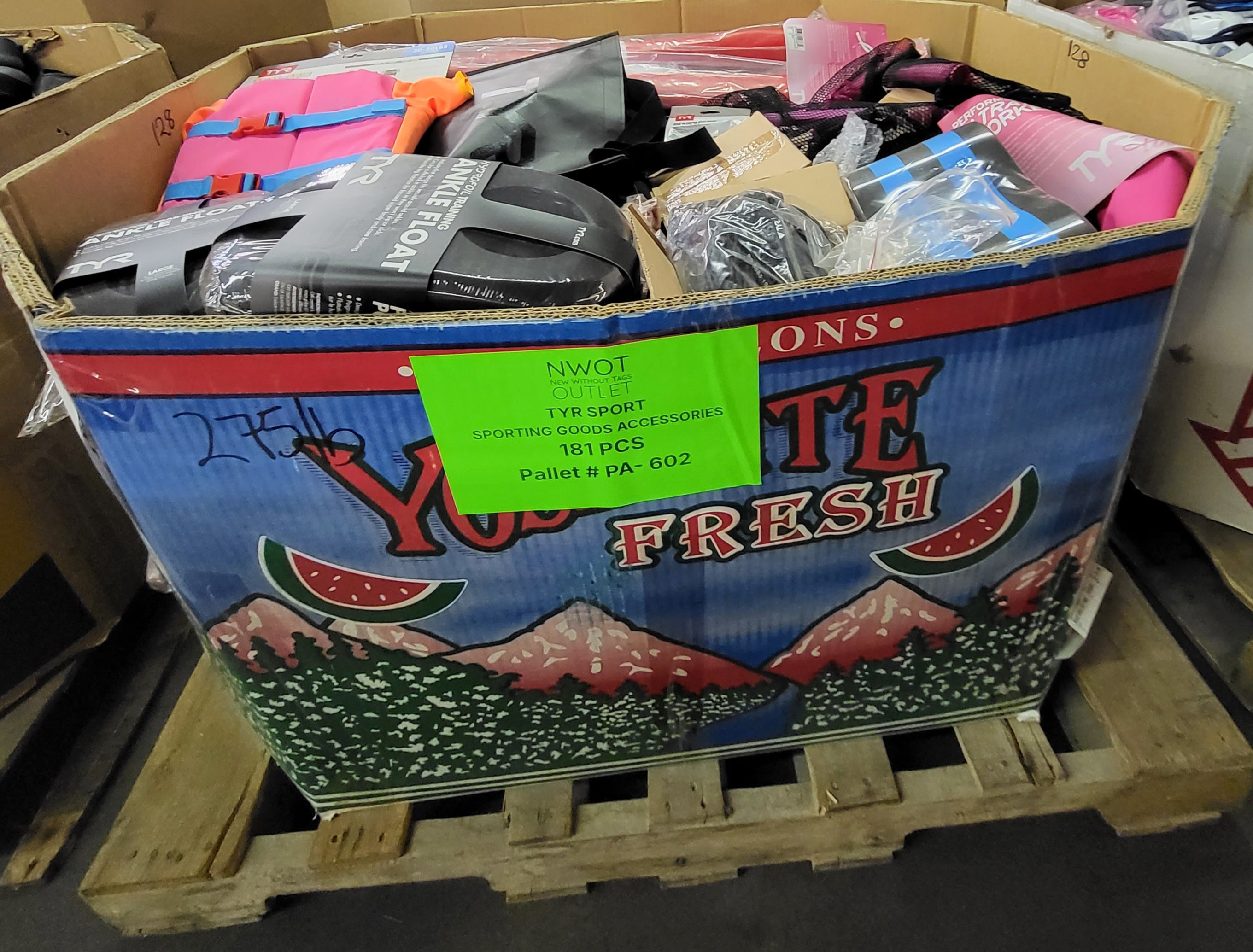 Tyr Sports Accessories | Assorted Men's, Women's, Kid's Accessories | NWT | 181 Pieces | Pallet #PA-602