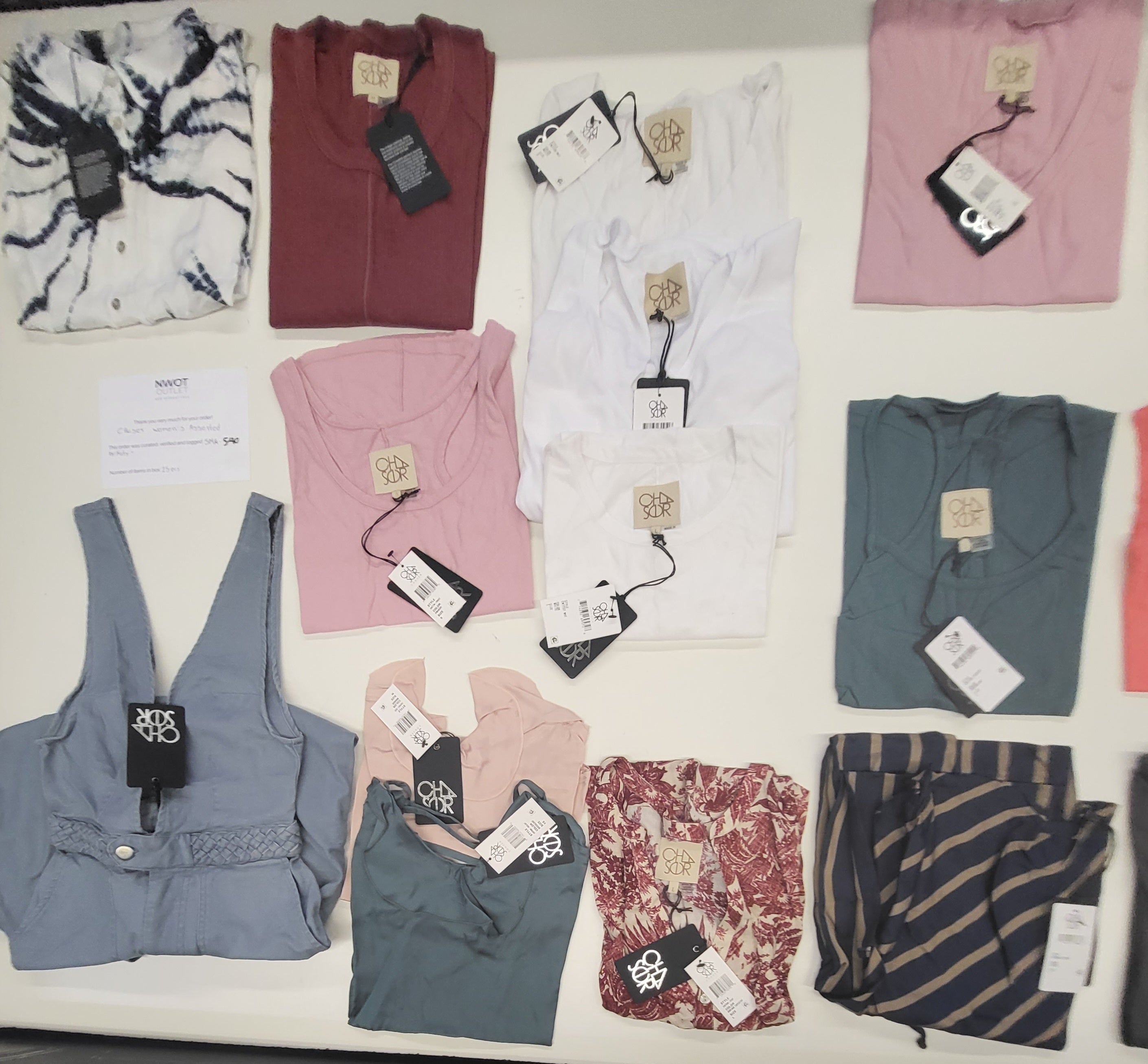 Chaser women's assorted | Assorted Women's Apparel | NWT | 25 Pieces | Small Box #Sma-540