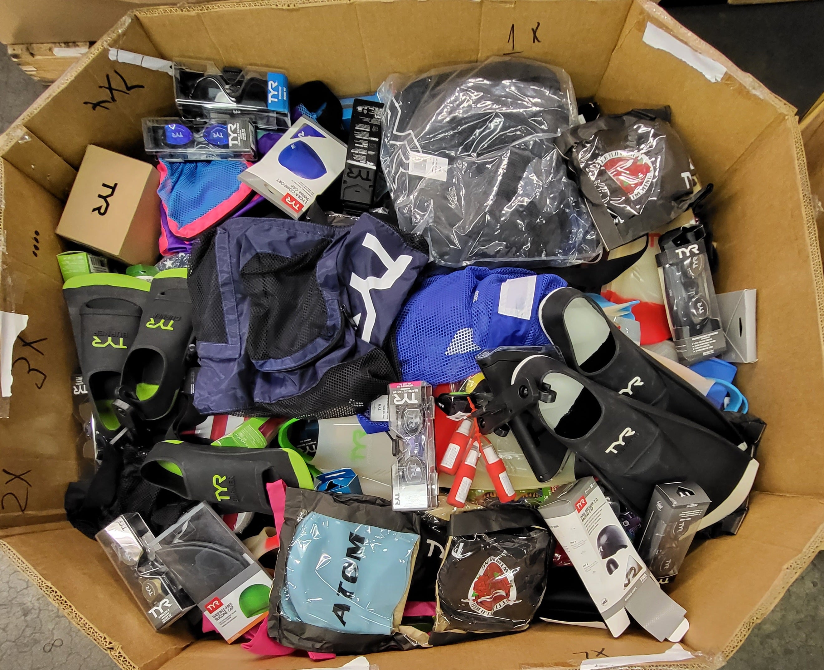 TYR Sports Accessories | Assorted Men's, Women's, Kid's Accessories | NWOT | 452 Pieces | Pallet #PA-600