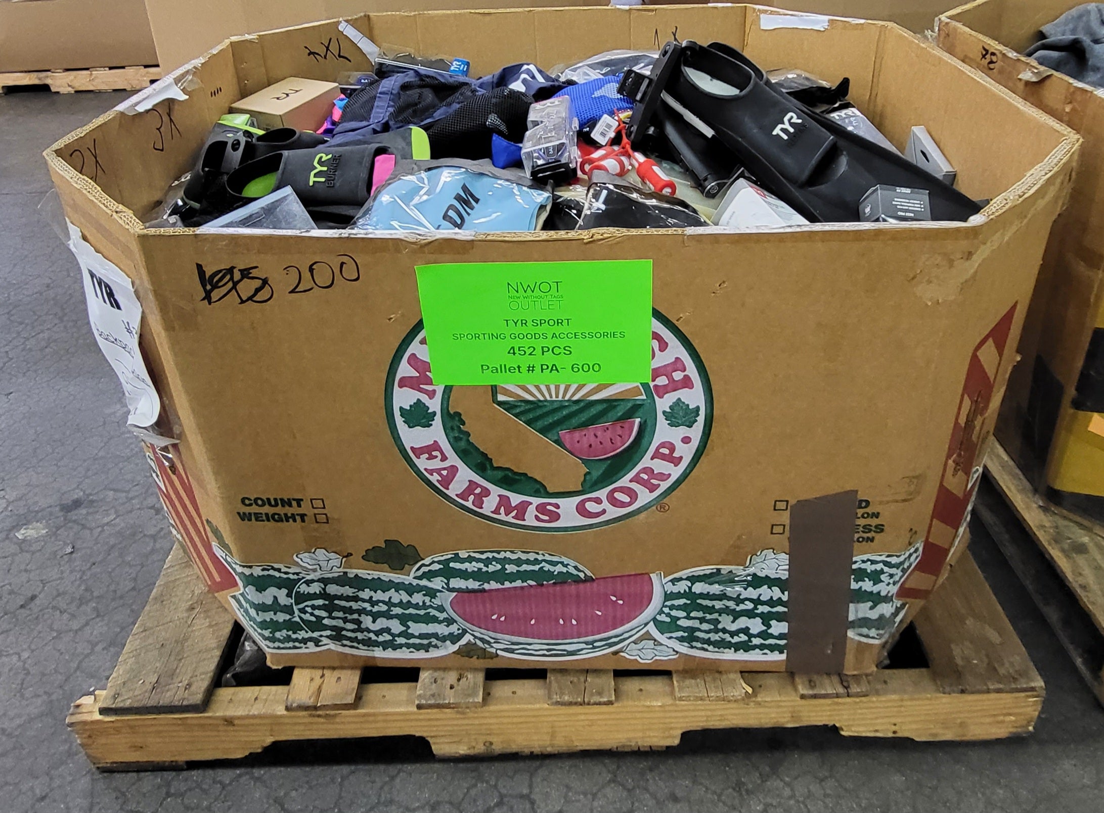 TYR Sports Accessories | Assorted Men's, Women's, Kid's Accessories | NWOT | 452 Pieces | Pallet #PA-600