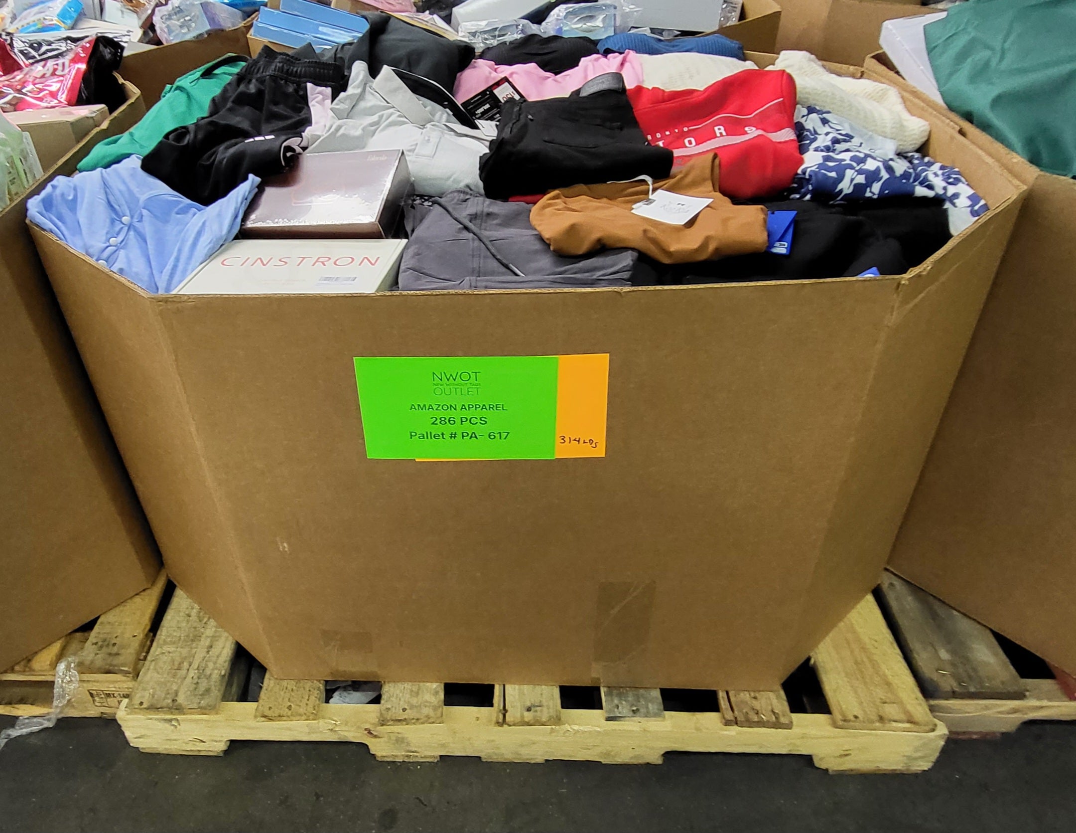 Amazon Apparel | Assorted Men's, Women's, Kid's Apparel | Returns | 286 Pieces | Pallet #PA-617