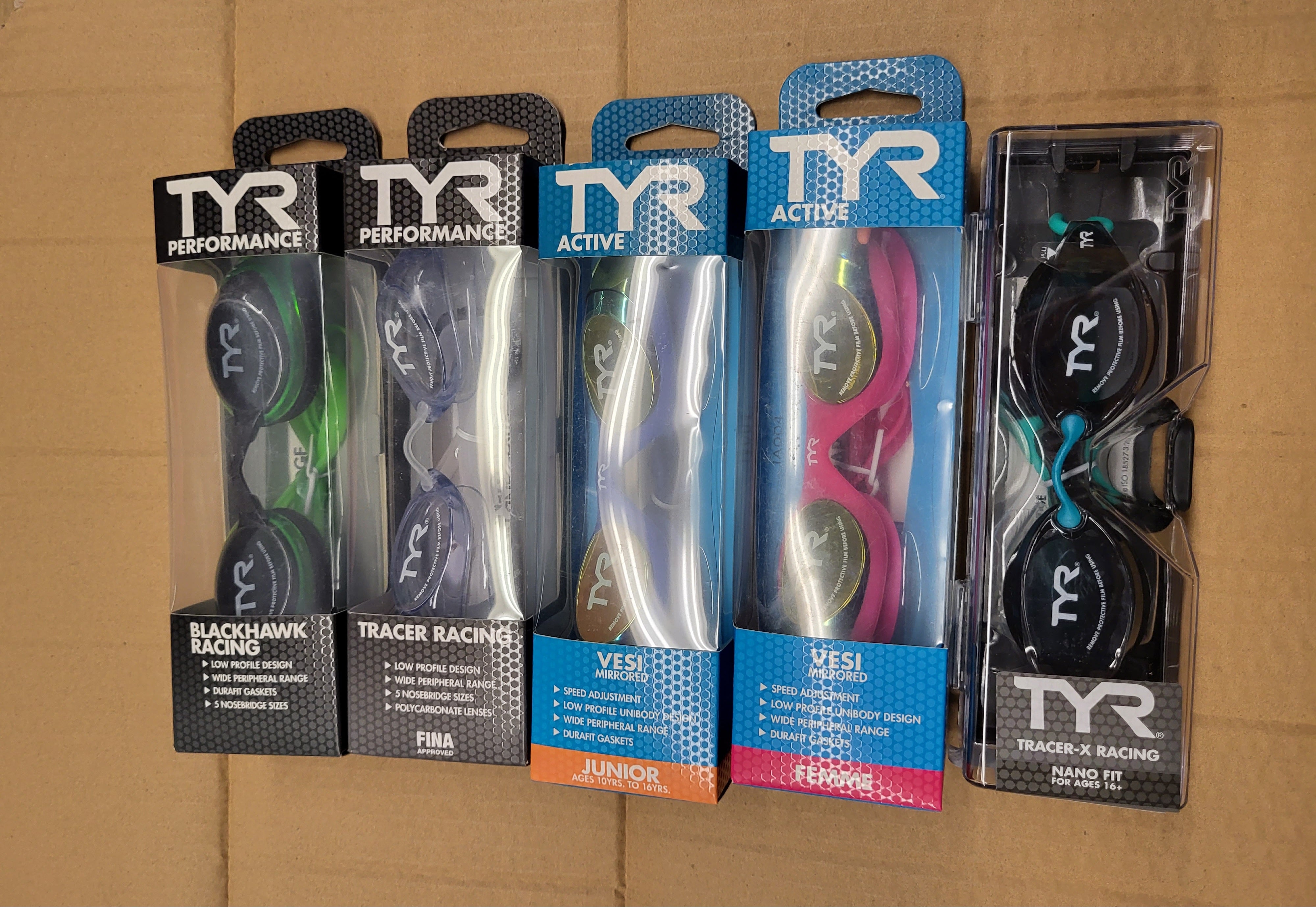 TYR SPORT GOGGLES | Assorted Men's, Women's Accessories | NWT | 2808 Pieces | Pallet #PA-663
