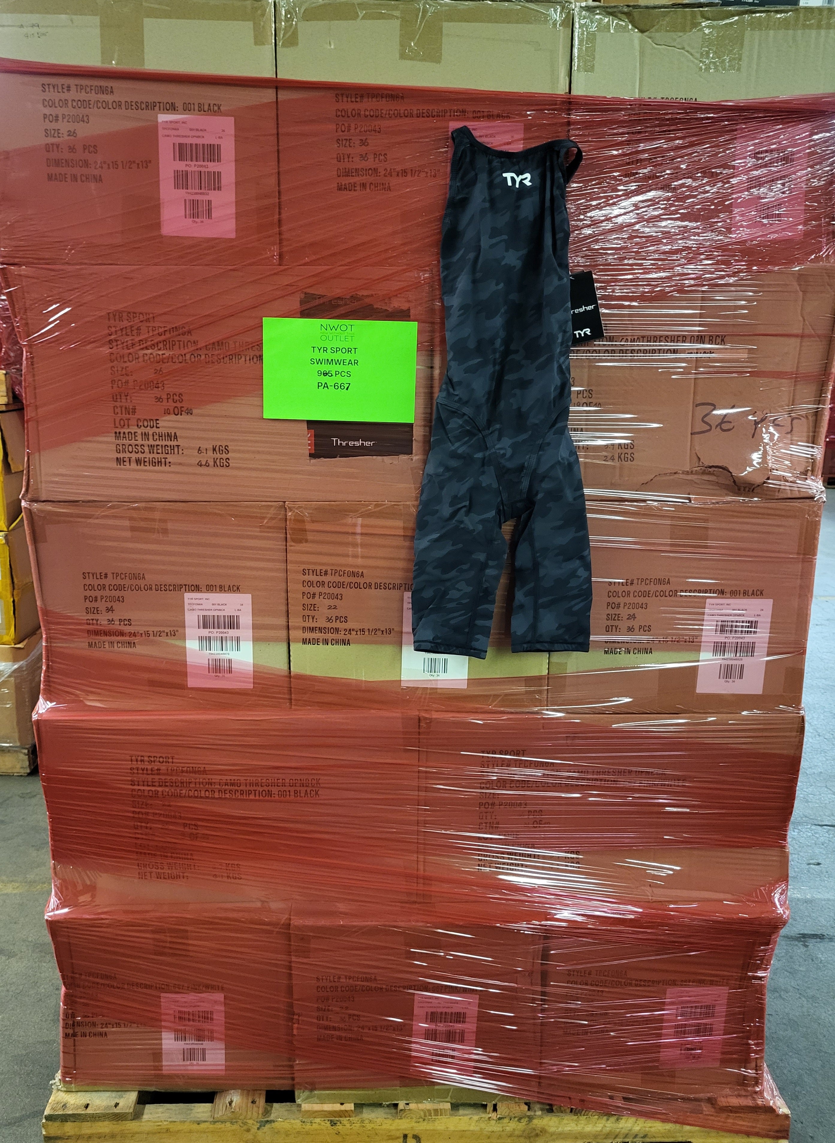 TYR SPORT SWIMWEAR | Assorted Men's, Women's & Kid's Apparel | NWT | 965 Pieces | Pallet #PA-667