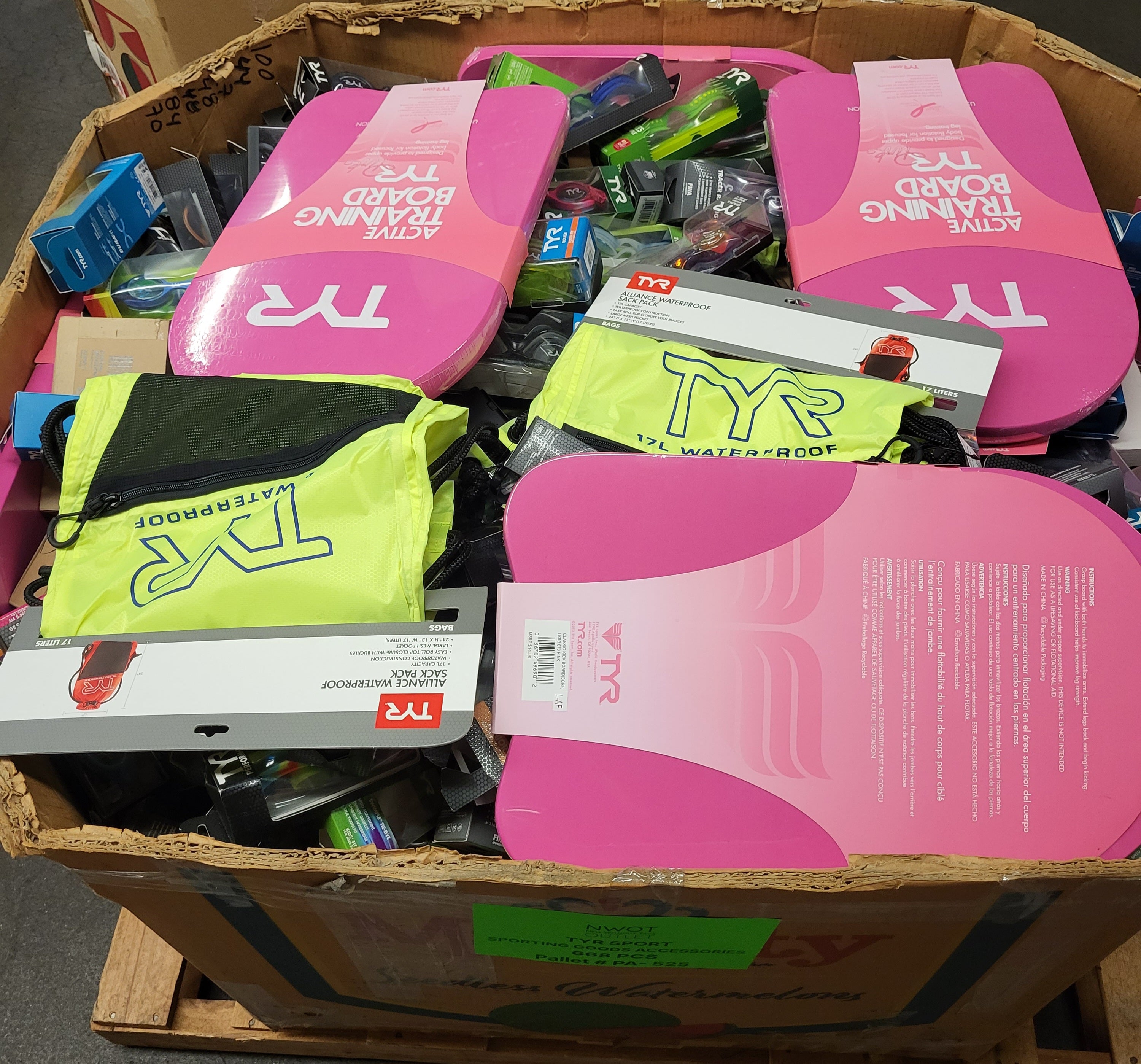 TYR SPORT SPORTING GOODS ACCESSORIES | Assorted Men's, Women's & Kid's Apparel | NWT | 668 Pieces | Pallet #PA 525