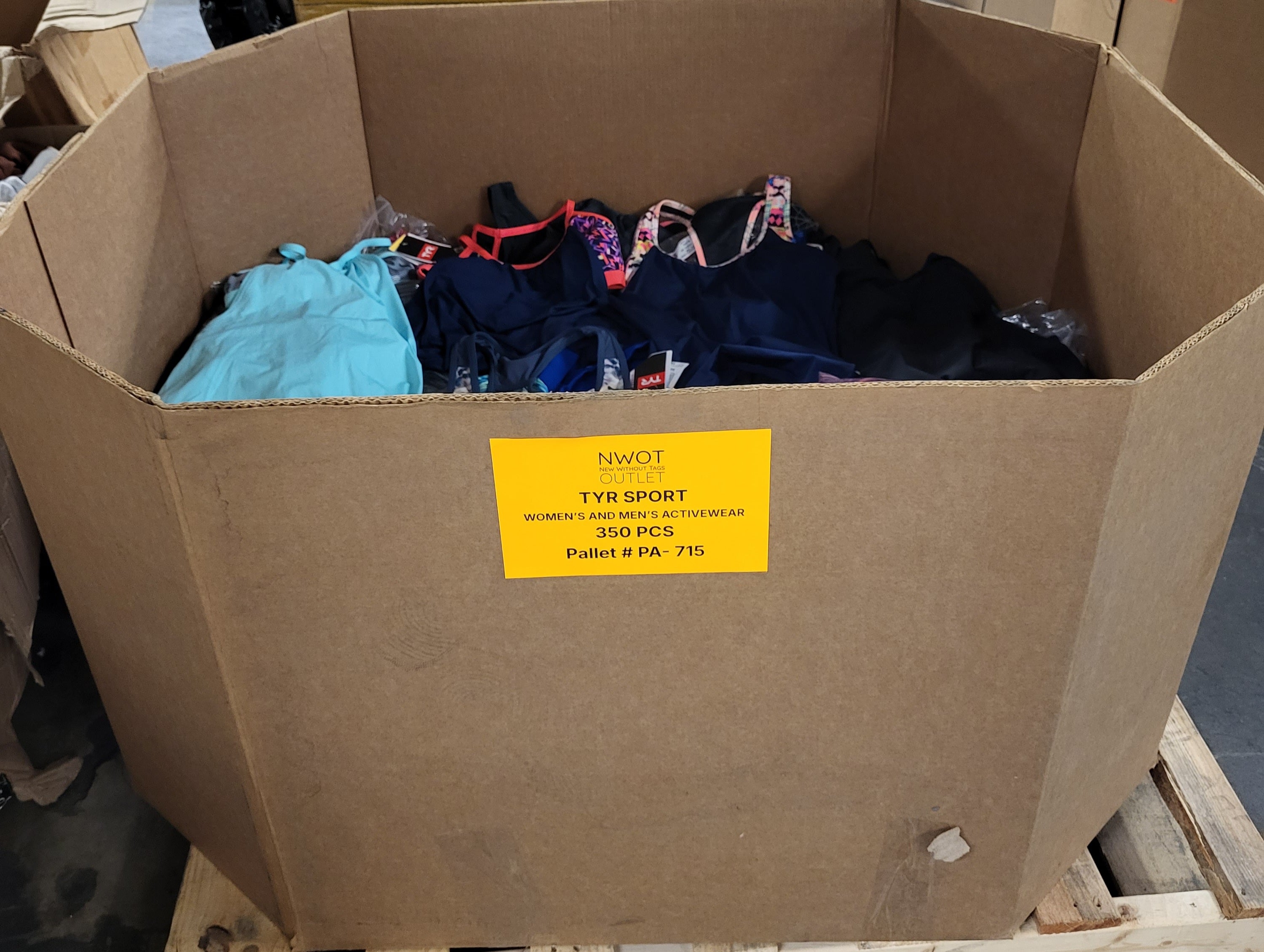 TYR Sport | Assorted Men's, Women's Apparel | NWT | 350 Pieces | Pallet #PA-715