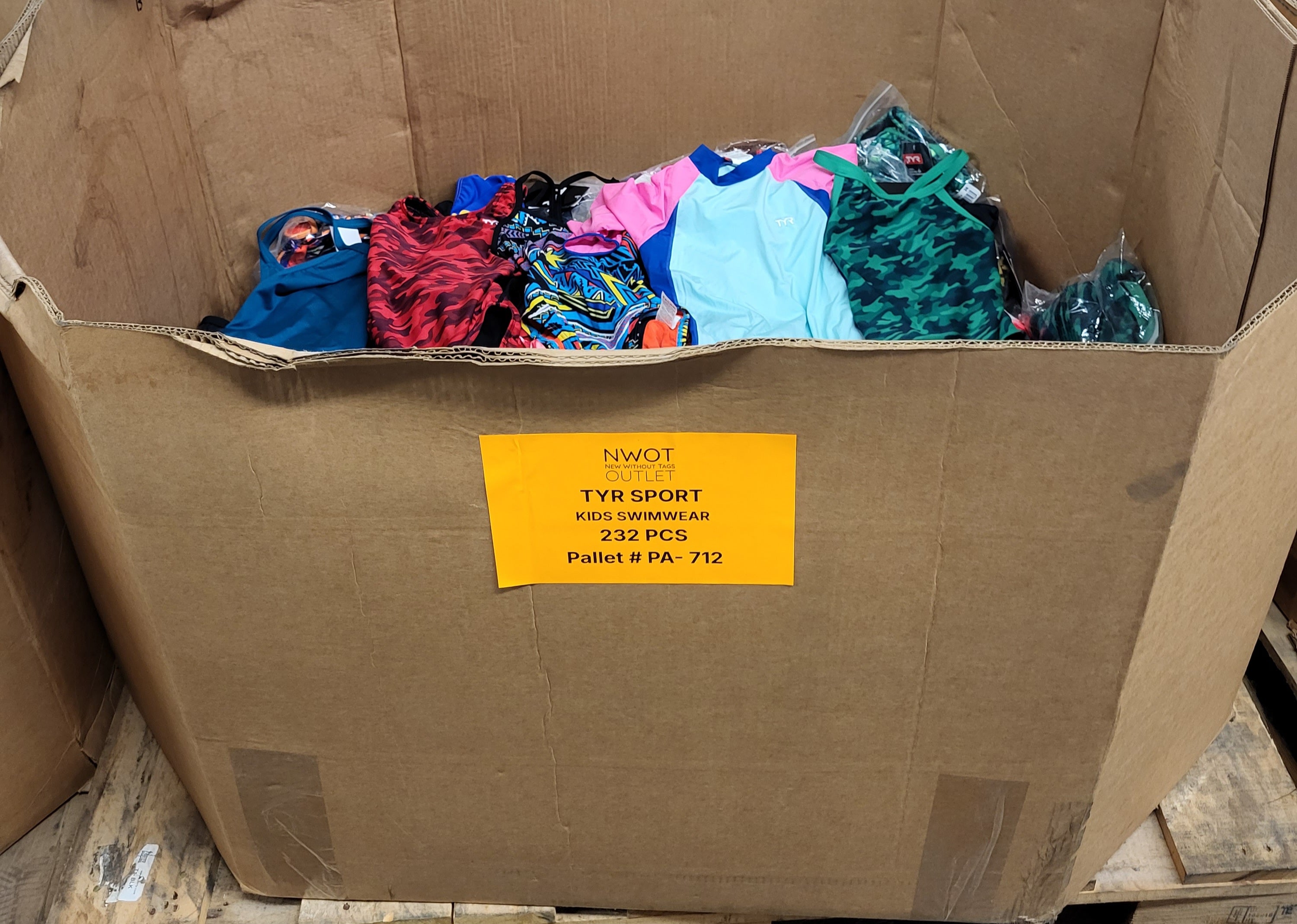 TYR Sport | Assorted Kid's Apparel | NWT | 232 Pieces | Pallet #PA-712