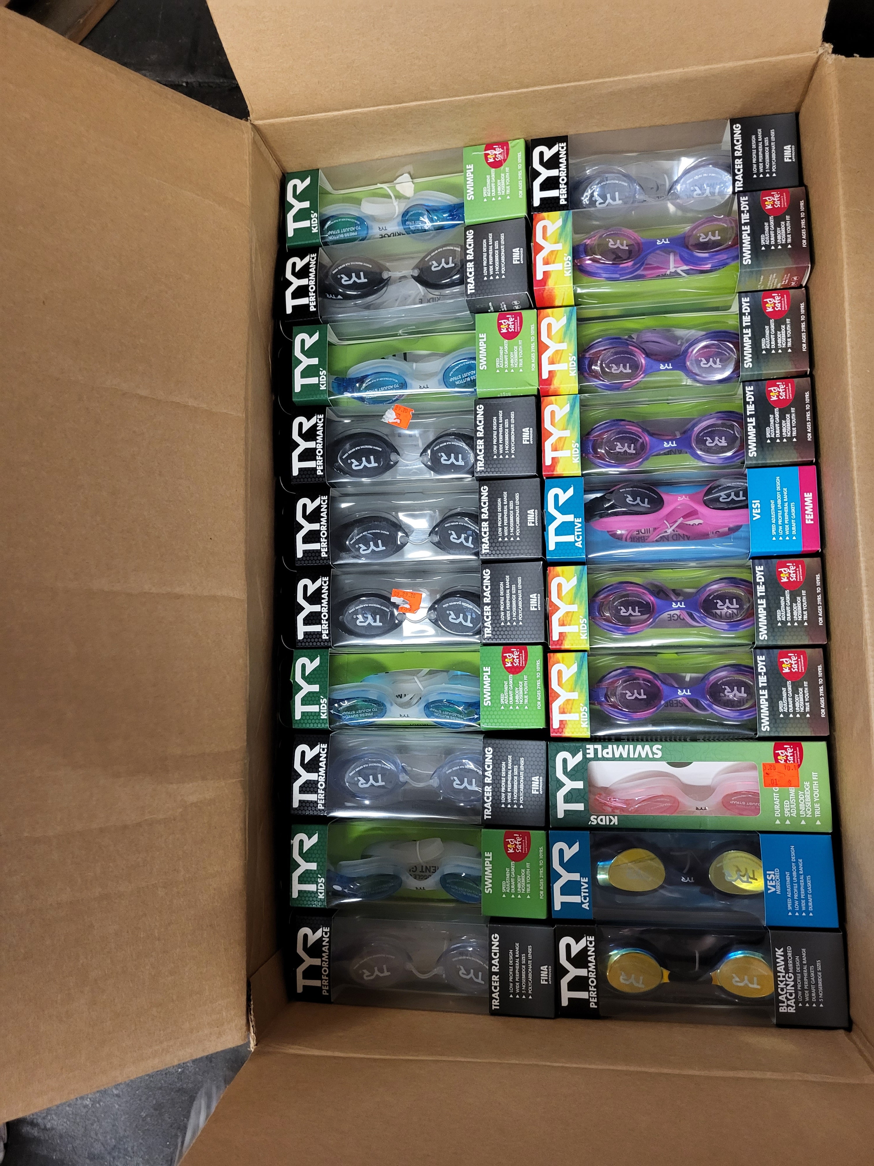 TYR SPORT GOGGLES | Assorted Men's, Women's, Kid's Accessories | NWT | 100 Pieces | Small Box #SMA-596