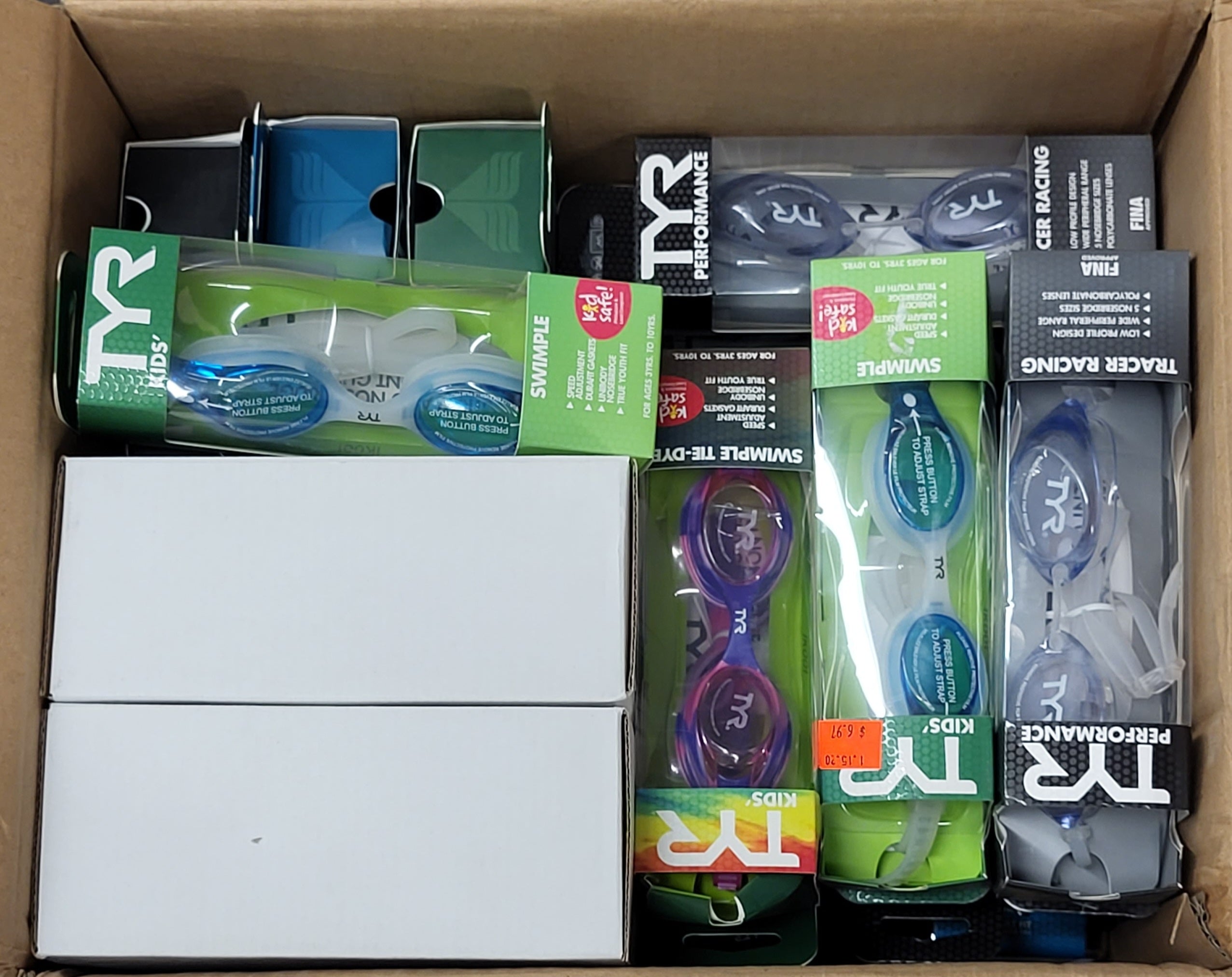 TYR SPORT GOGGLES | Assorted Men's, Women's & Kid's Accessories | NWT | 48 Pieces | Small Box #SMA-608