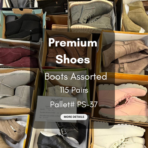 Premium Shoes | Boots Assorted  | 115 pairs | Pallets # PS-37