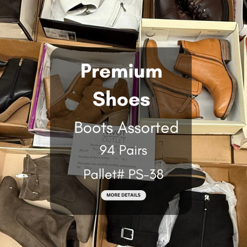Premium Shoes | Boots Assorted  | 94 pairs | Pallets # PS-38