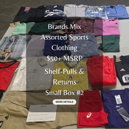 Brands Mix | Assorted Sports Clothing | $50+ MSRP | Shelf Pulls & Returns | 25 Pieces | Small Box #2