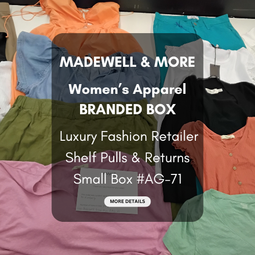 MADEWELL & MORE | Women's Assorted Apparel | BRANDED BOX | Shelf-Pulls/Returns | 25 Pieces | Small Box #AG-71