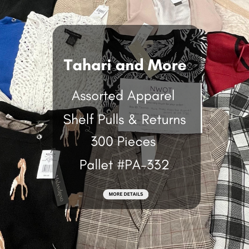 Tahari and more | Assorted  Apparel | 300 Pieces | New with Tag | Pallet #PA-332