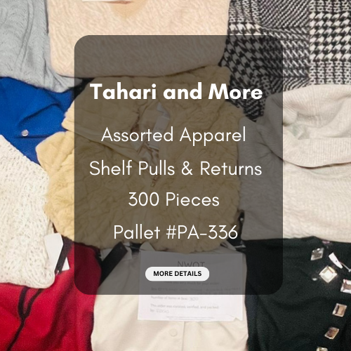 Tahari and more | Assorted  Apparel | 300 Pieces | New with Tag | Pallet #PA-336
