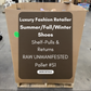 Luxury Fashion Retailer | Summer/Fall/Winter Shoe Pallets | NWOT & Returns | RAW UNMANIFESTED | Pallet #S1