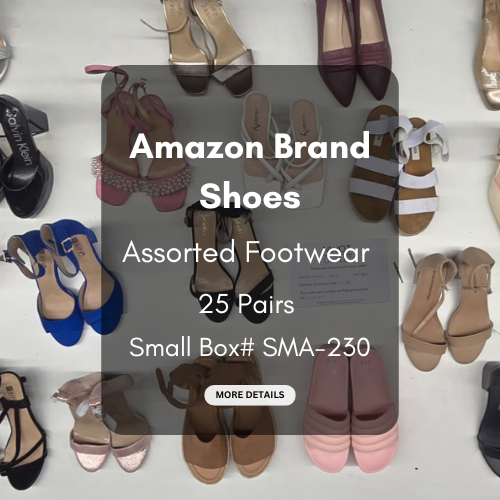 Amazon Brand Shoes | Assorted Footwear | Returns | 25 Pairs| Small Box# SMA-230