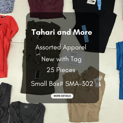 Tahari and more | Assorted  Apparel | 25 Pieces | New with Tag |Small box #SMA-302