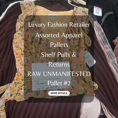 Luxury Fashion Retailer | Assorted Apparel Pallets | Shelf Pulls & Returns | RAW UNMANIFESTED | Pallet #2