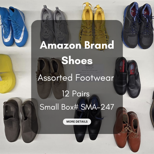 Amazon Brand Shoes | Assorted Men's Footwear | Returns | 12 Pairs| Small Box# SMA-247