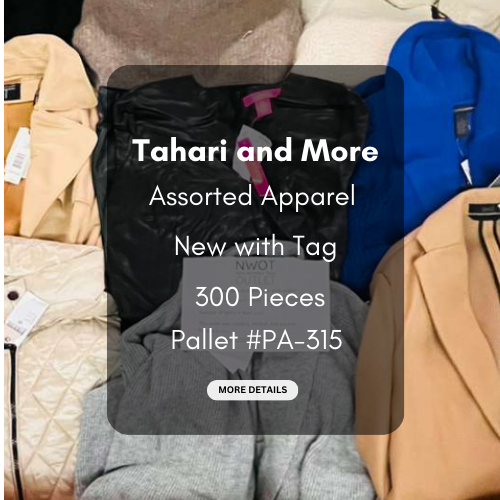 Tahari and more | Assorted  Apparel | 600 Pieces | New with Tag | Pallet #PA-315