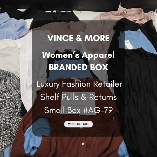 VINCE & MORE | Women's Assorted Apparel | BRANDED BOX | Shelf-Pulls/Returns | 25 Pieces | Small Box #AG-79