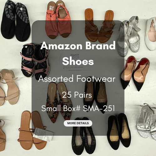 Amazon Brand Shoes | Assorted Footwear | Returns | 25 Pairs| Small Box# SMA-251