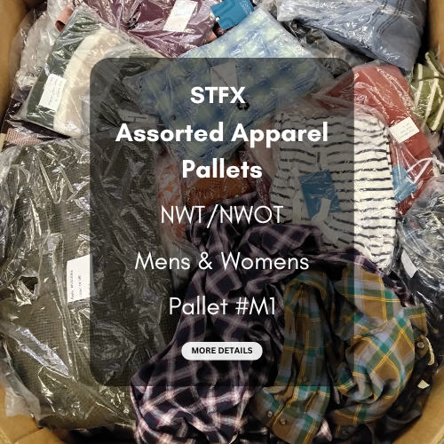 STFX | Assorted Apparel Pallets | NWT/NWOT | Mens and Womens | 250 Pieces | Pallet #M1