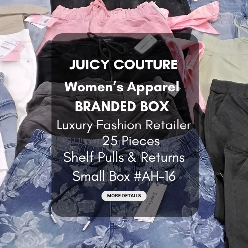 JUICY COUTURE | Women's Assorted Apparel | BRANDED BOX | NWT | 25 Pieces | Small Box #AH-16