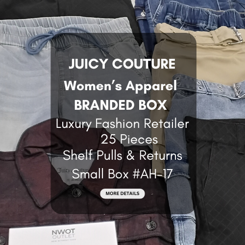 JUICY COUTURE | Women's Assorted Apparel | BRANDED BOX | NWT | 25 Pieces | Small Box #AH-17
