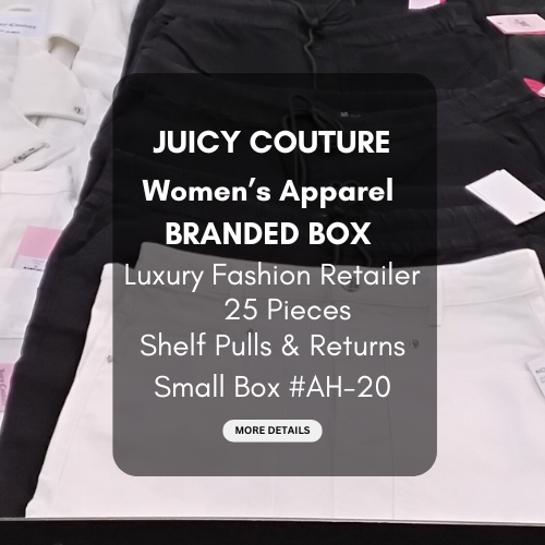 JUICY COUTURE | Women's Assorted Apparel | BRANDED BOX | NWT | 25 Pieces | Small Box #AH-20