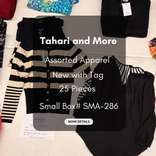 Tahari and more | Assorted  Apparel | 25 Pieces | New with Tag |Small box #SMA-286