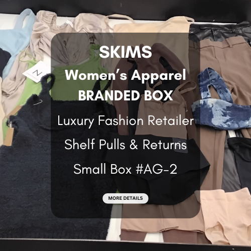SKIMS & MORE | Women's Assorted Apparel | $75+ MSRP | BRANDED BOX | Shelf-Pulls/Returns | 25 Pieces | Small Box #AG-2