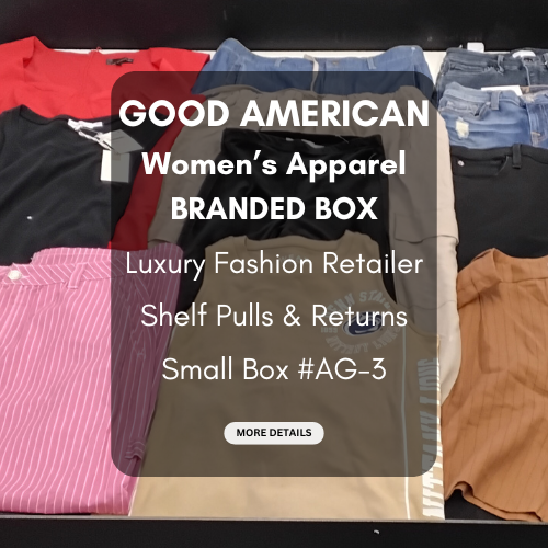 GOOD AMERICAN & MORE | Women's Assorted Apparel | $75+ MSRP | BRANDED BOX | Shelf-Pulls/Returns | 25 Pieces | Small Box #AG-3