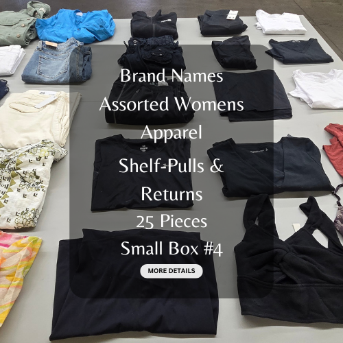 Brand Names | Assorted Womens Apparel  | Shelf-Pulls/Returns & NWOT | 25 Pieces | Small Box #4