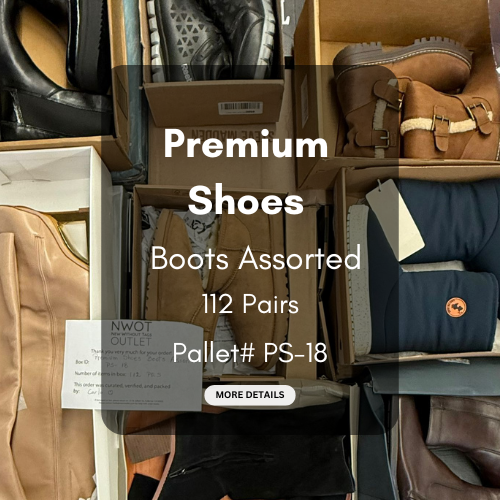 Premium Shoes | Boots Assorted  | 112 pairs | Pallets # PS-18