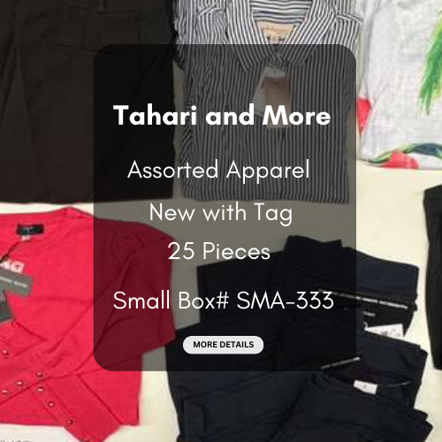 Tahari and more | Assorted  Apparel | 25 Pieces | New with Tag |Small box #SMA-333