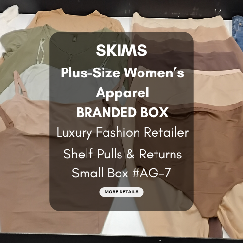 SKIMS & MORE | PLUS SIZE | Women's Assorted Apparel | $75+ MSRP | BRANDED BOX | Shelf-Pulls/Returns | 25 Pieces | Small Box #AG-7
