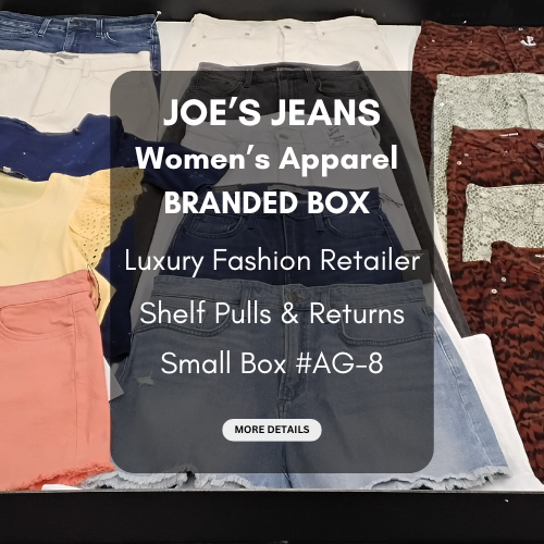 JOE'S JEANS & MORE | Women's Assorted Apparel | $75+ MSRP | BRANDED BOX | Shelf-Pulls/Returns | 25 Pieces | Small Box #AG-8