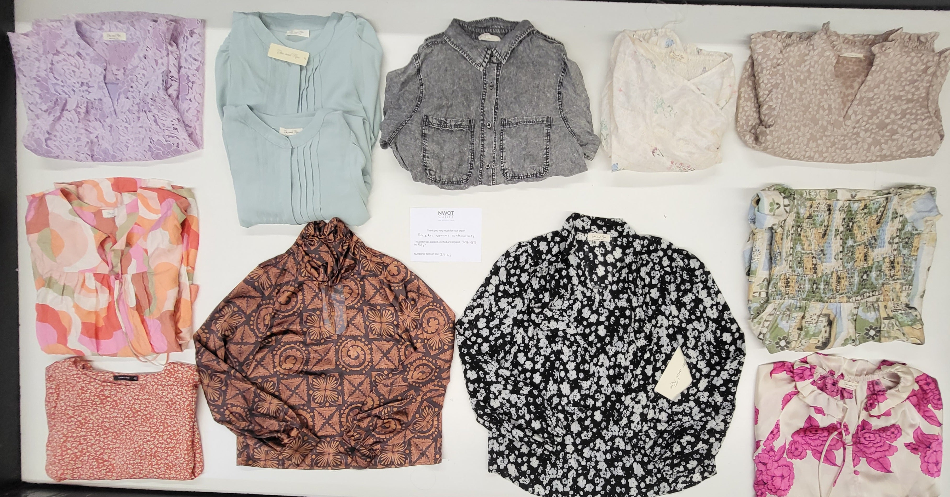 Doe & rae women's contemporary | Assorted Women's Apparel | NWT | 25 Pieces | Small Box #546