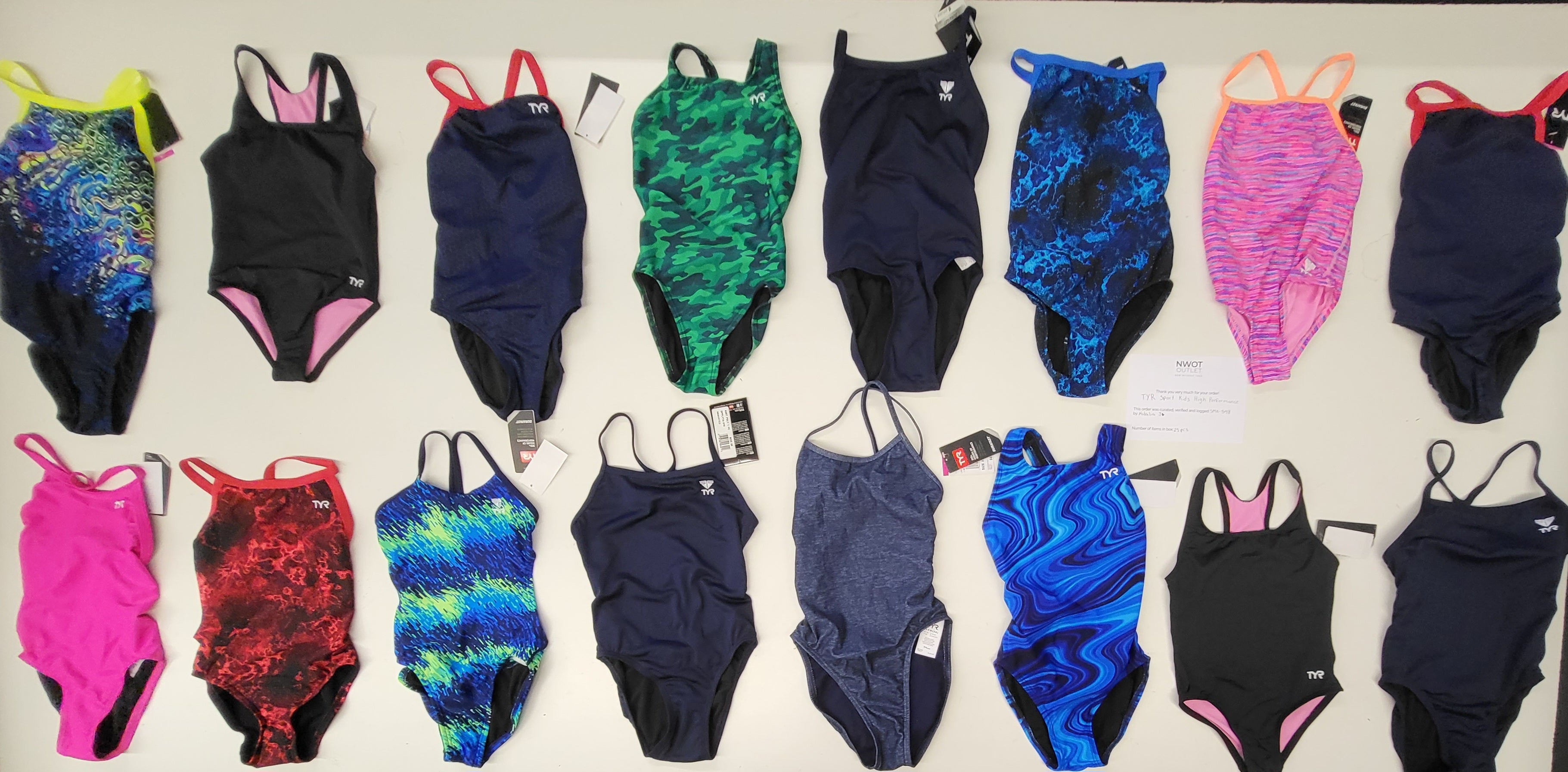 TYR sport high performance | Assorted Kid's Apparel | NWT | 25 Pieces | Small Box #548