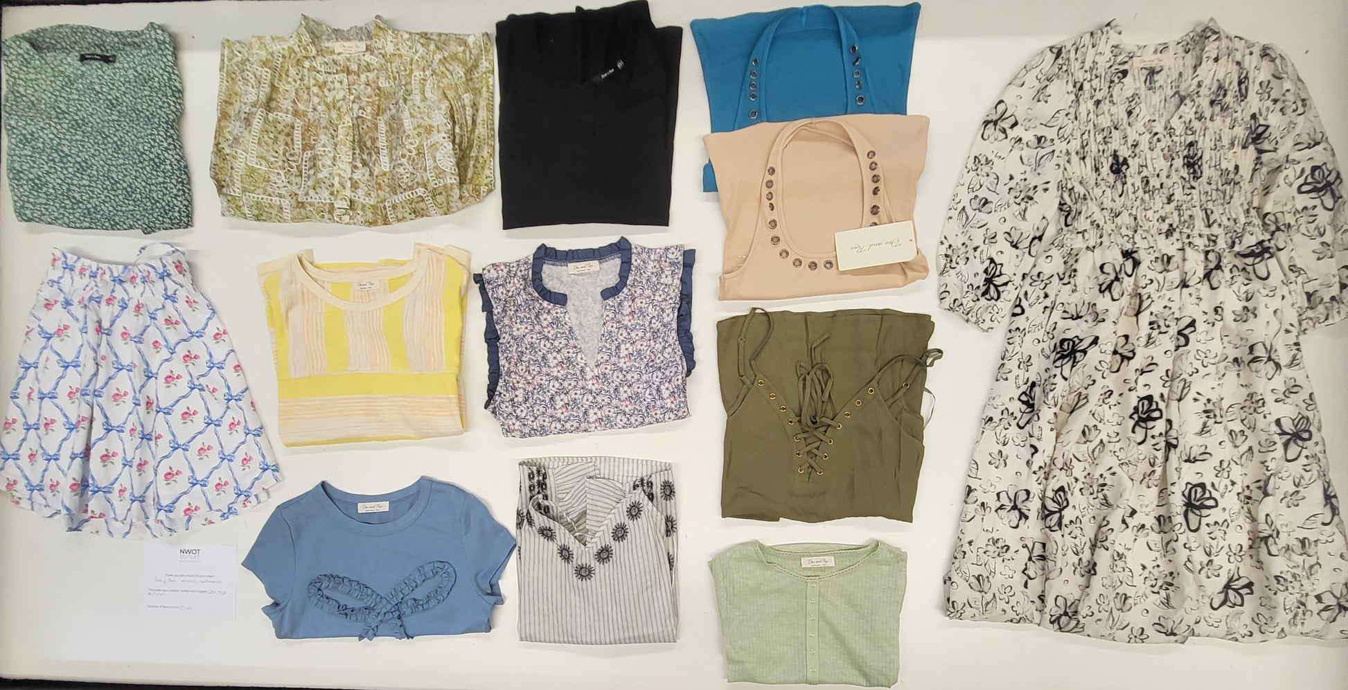 Doe & Rae women's contemporary | Assorted Women's Apparel | NWT | 25 Pieces | Small Box #550