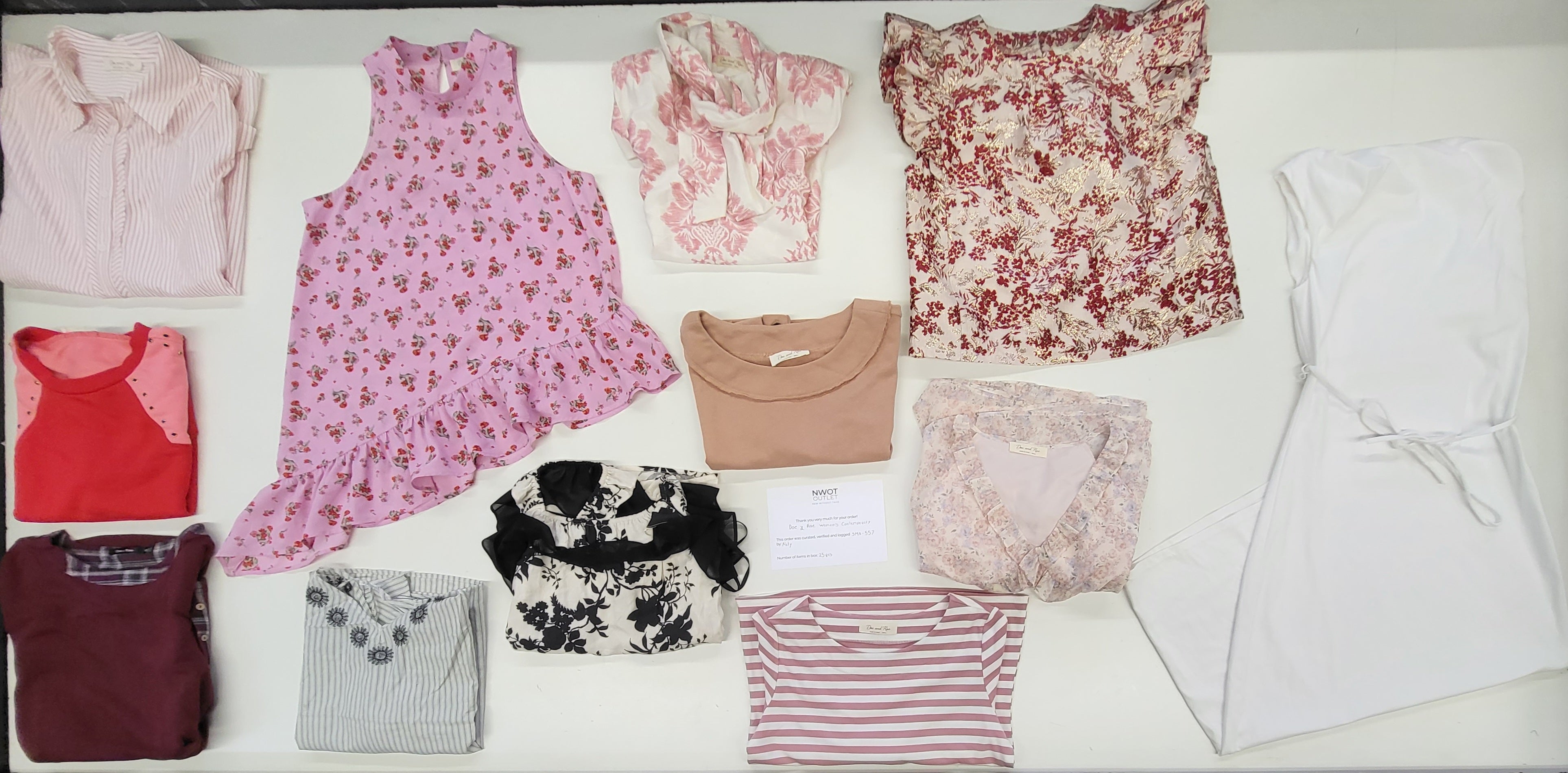 Doe & rae women's contemporary | Assorted Women's Apparel | NWT | 25 Pieces | Small Box #557