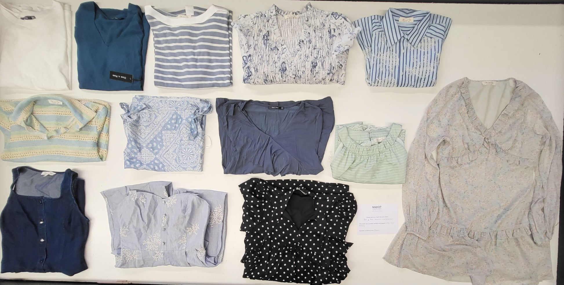 Doe & rae women's contemporary | Assorted Women's Apparel | NWT | 25 Pieces | Small Box #557