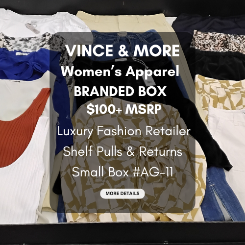 VINCE & MORE | Women's Assorted Apparel | $100+ MSRP | BRANDED BOX | Shelf-Pulls/Returns | 25 Pieces | Small Box #AG-11