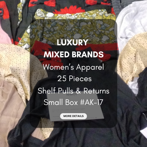 LUXURY MIXED BRANDS | Women's Assorted Apparel | BRANDED BOX | Shelf-Pulls/Returns | 25 Pieces | Small Box #AK-17